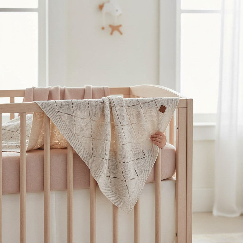 Nuvinokids Baby Deken Cream Hearts