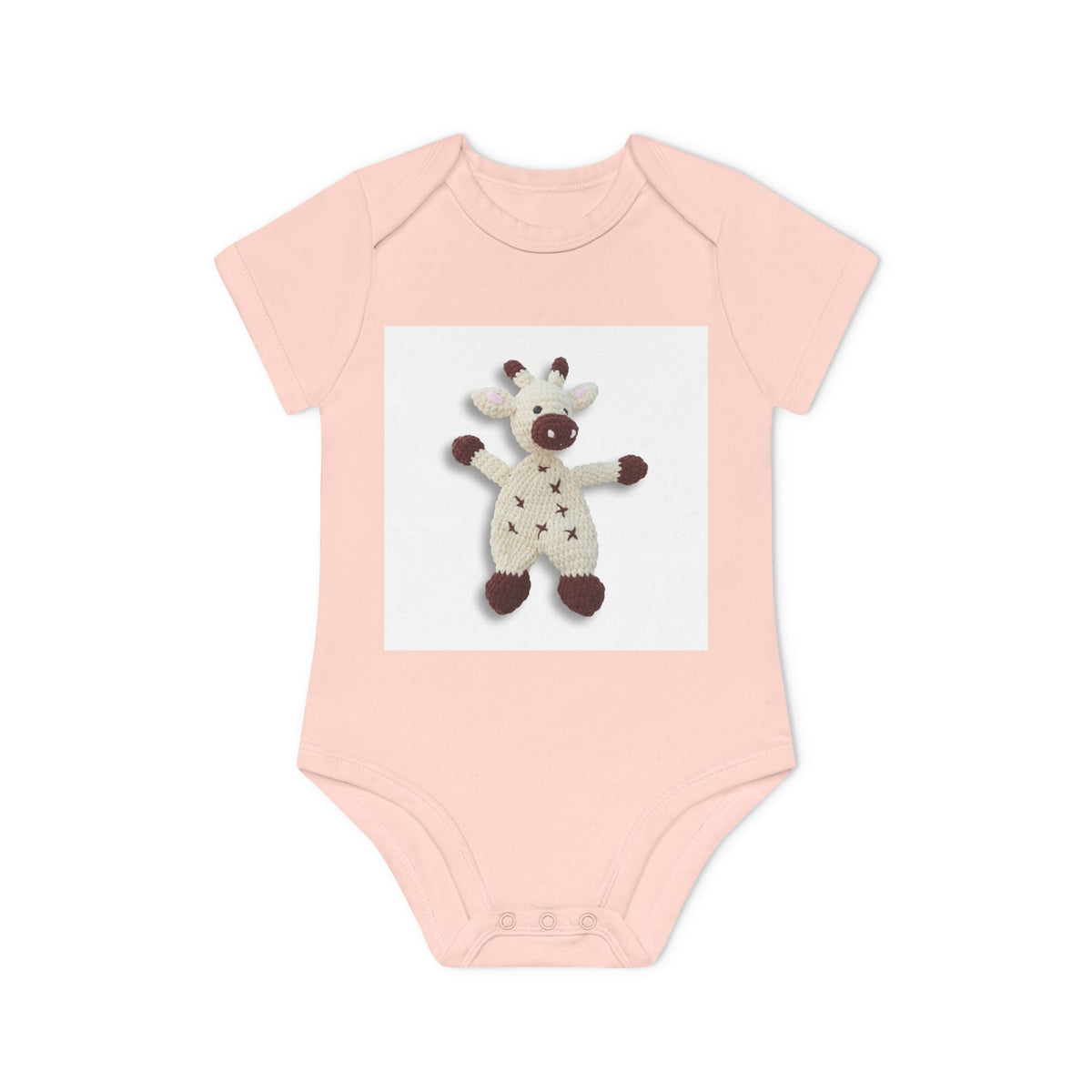 Gepersonaliseerde Babyromper met Eigen Foto – Biologisch & Korte Mouwen
