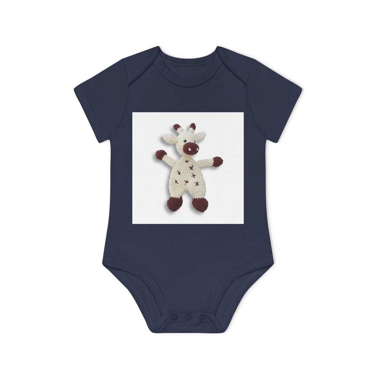 Gepersonaliseerde Babyromper met Eigen Foto – Biologisch & Korte Mouwen