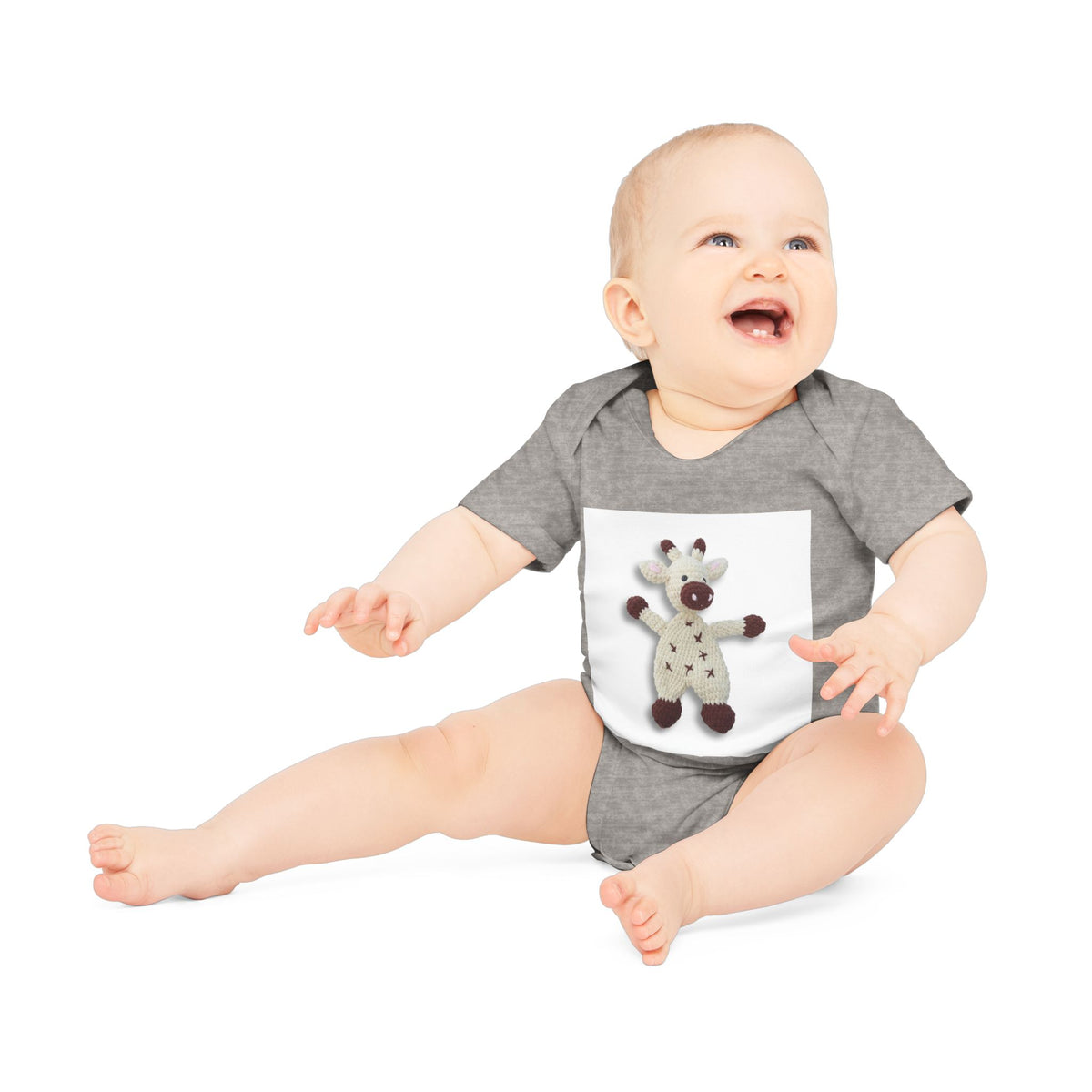 Gepersonaliseerde Babyromper met Eigen Foto – Biologisch & Korte Mouwen