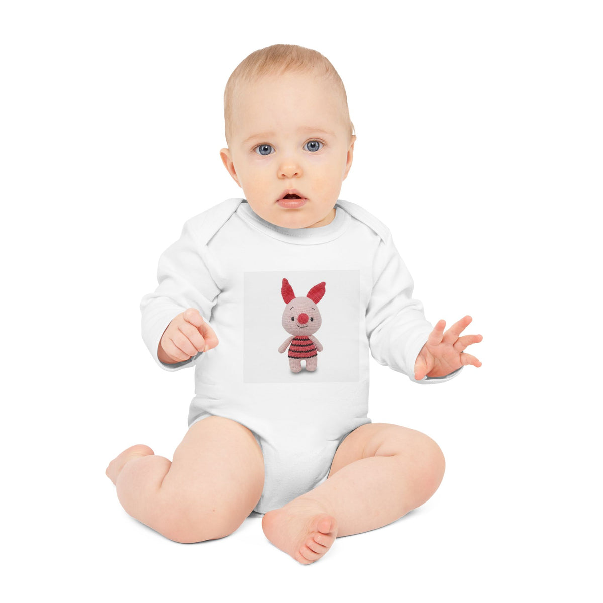 Gepersonaliseerde Babyromper met Eigen Foto – Biologisch & Lange Mouwen