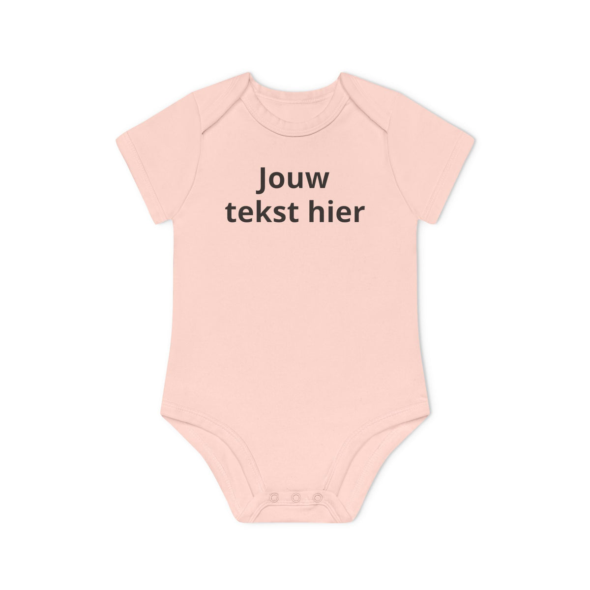 Gepersonaliseerde Babyromper met Eigen Tekst – Biologisch & Korte Mouwen