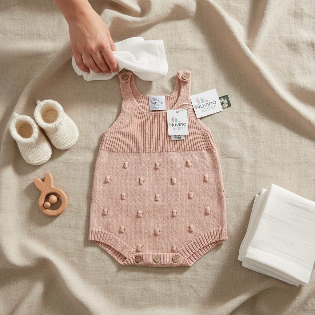 Nuvinokids Baby Romper Soft Pink