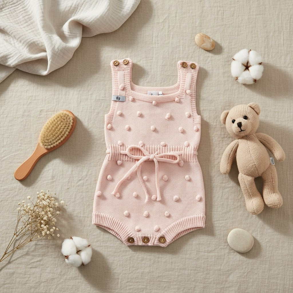 Nuvinokids Bio Baby Romper Soft Pink