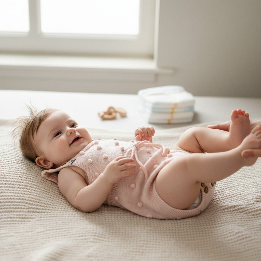 Nuvinokids Baby Romper Soft Pink