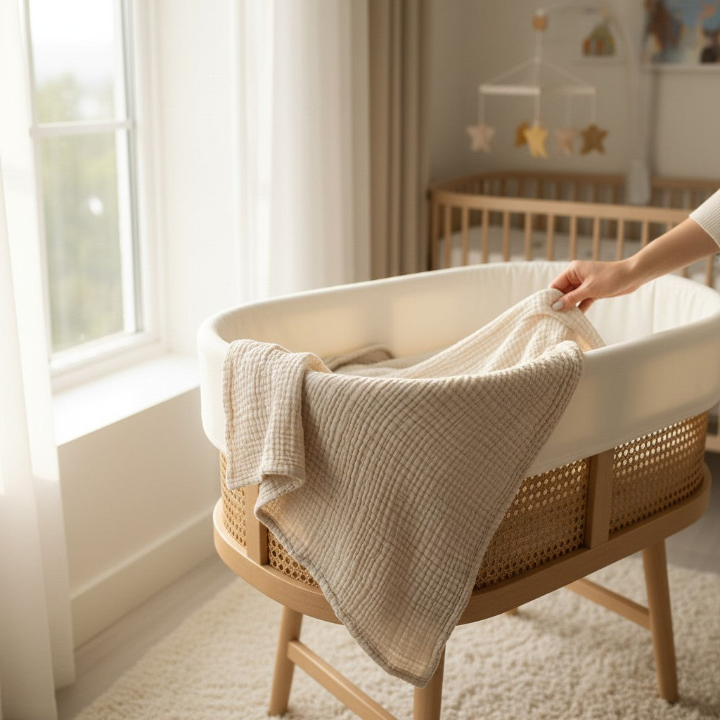 Nuvinokids 6-Laagse Katoenen Babydeken Soft Cream