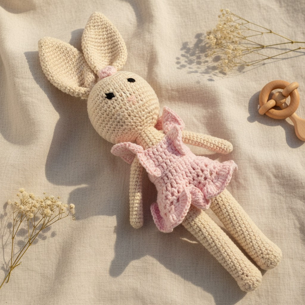 Nuvinokids 6-delige Katoenen Kraamcadeau Set Bunny