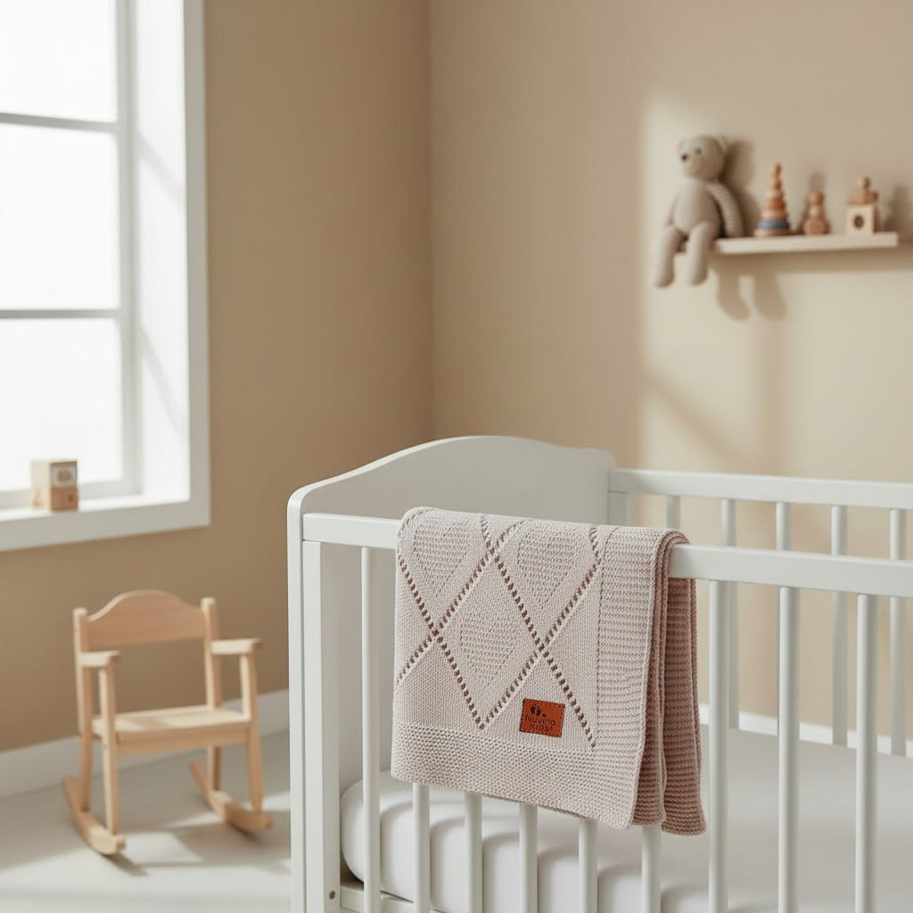 Nuvinokids® Baby Deken Cream Hearts