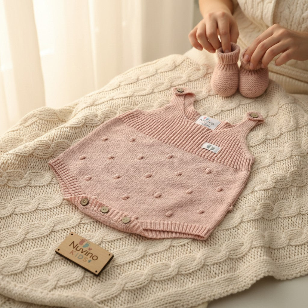 Nuvinokids Baby Romper Soft Pink