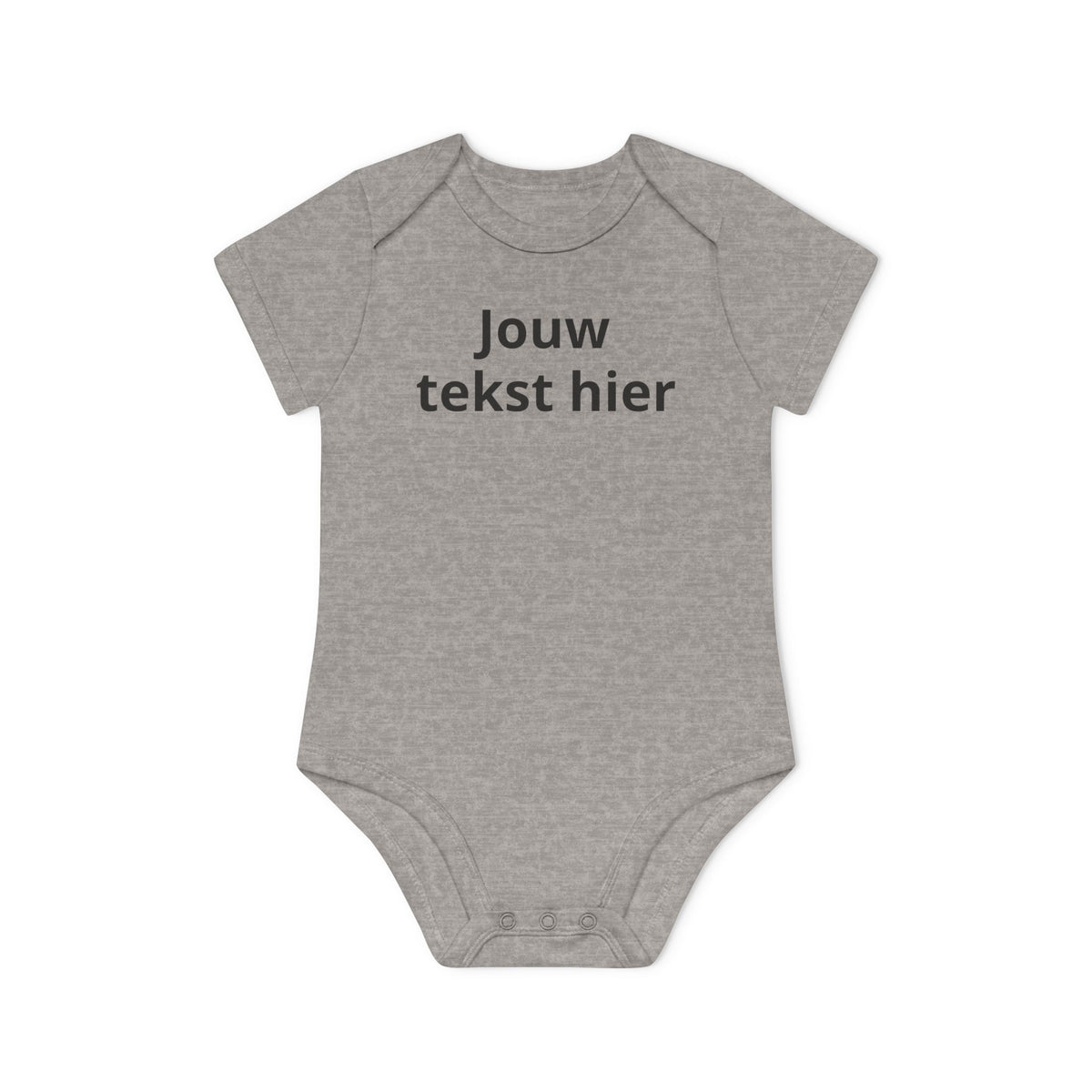 Gepersonaliseerde Babyromper met Eigen Tekst – Biologisch & Korte Mouwen