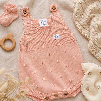 Nuvinokids Baby Romper Blushroze
