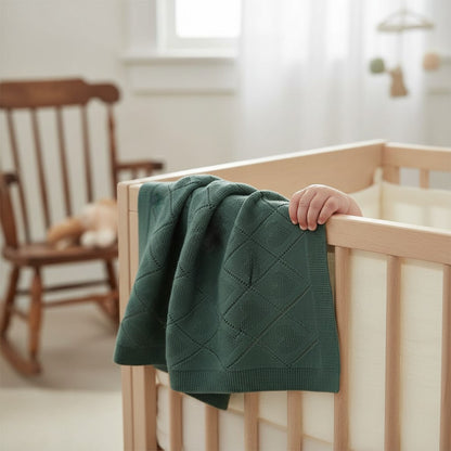 Nuvinokids Baby Deken Sage Green Hearts