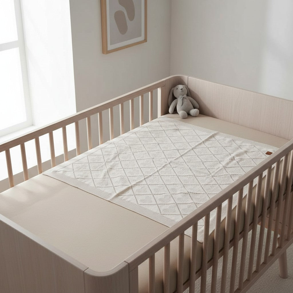 Nuvinokids Baby Deken Cream Hearts