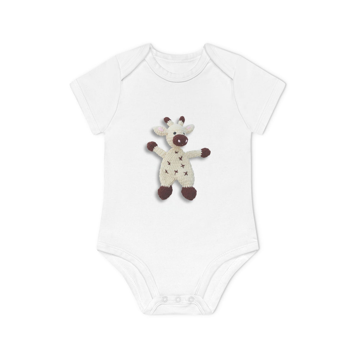 Gepersonaliseerde Babyromper met Eigen Foto – Biologisch & Korte Mouwen