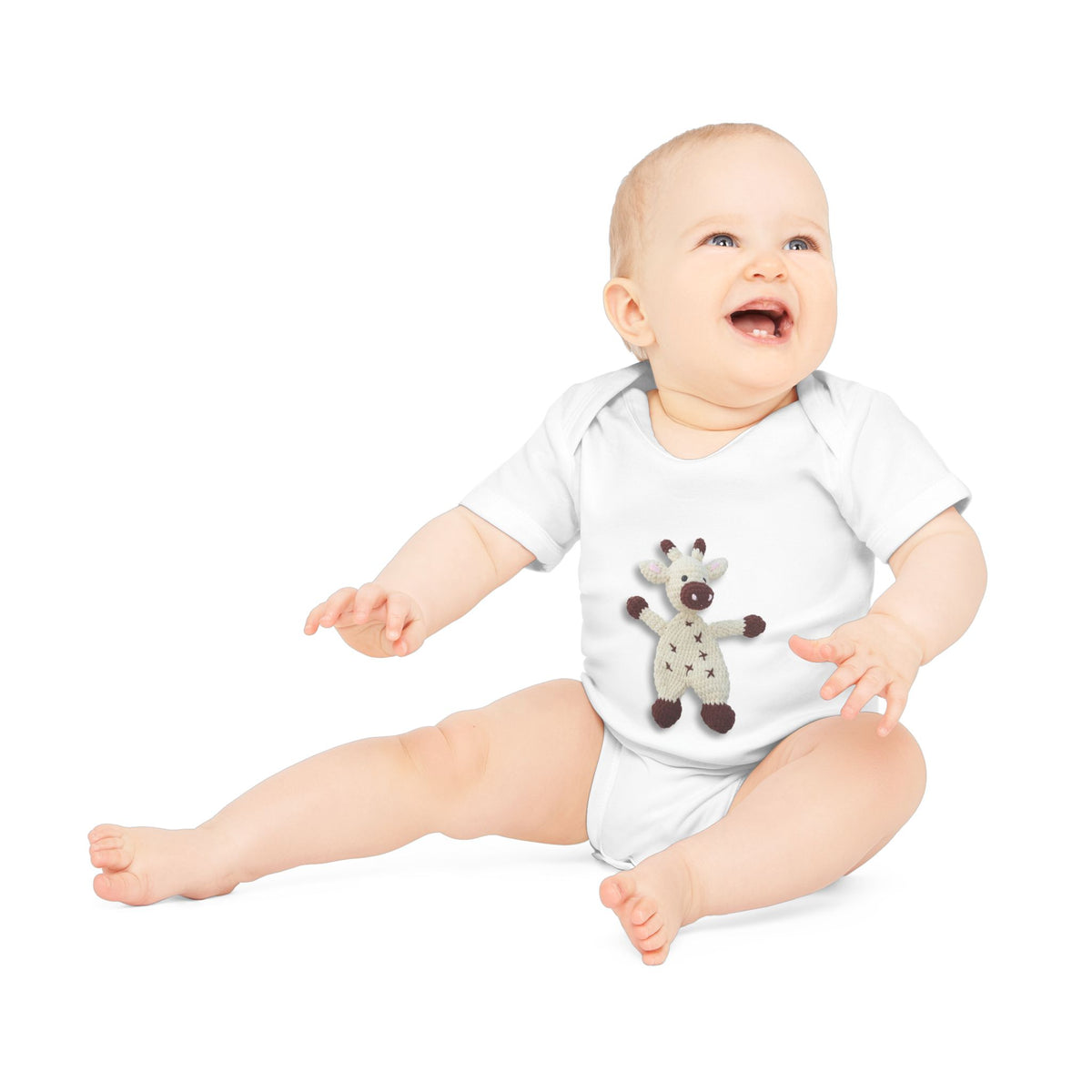 Gepersonaliseerde Babyromper met Eigen Foto – Biologisch & Korte Mouwen