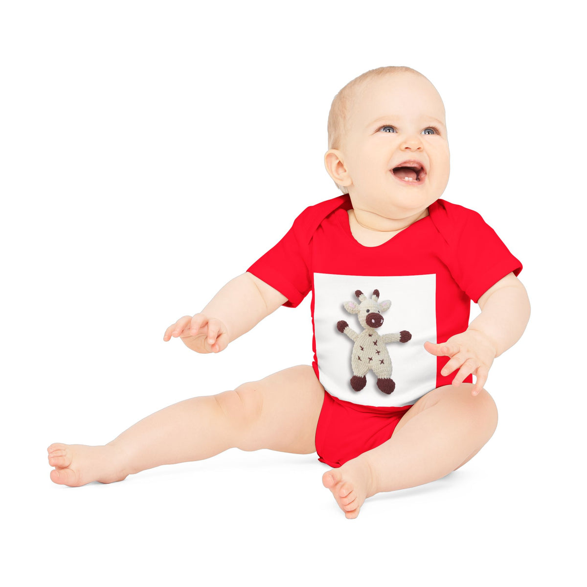 Gepersonaliseerde Babyromper met Eigen Foto – Biologisch & Korte Mouwen