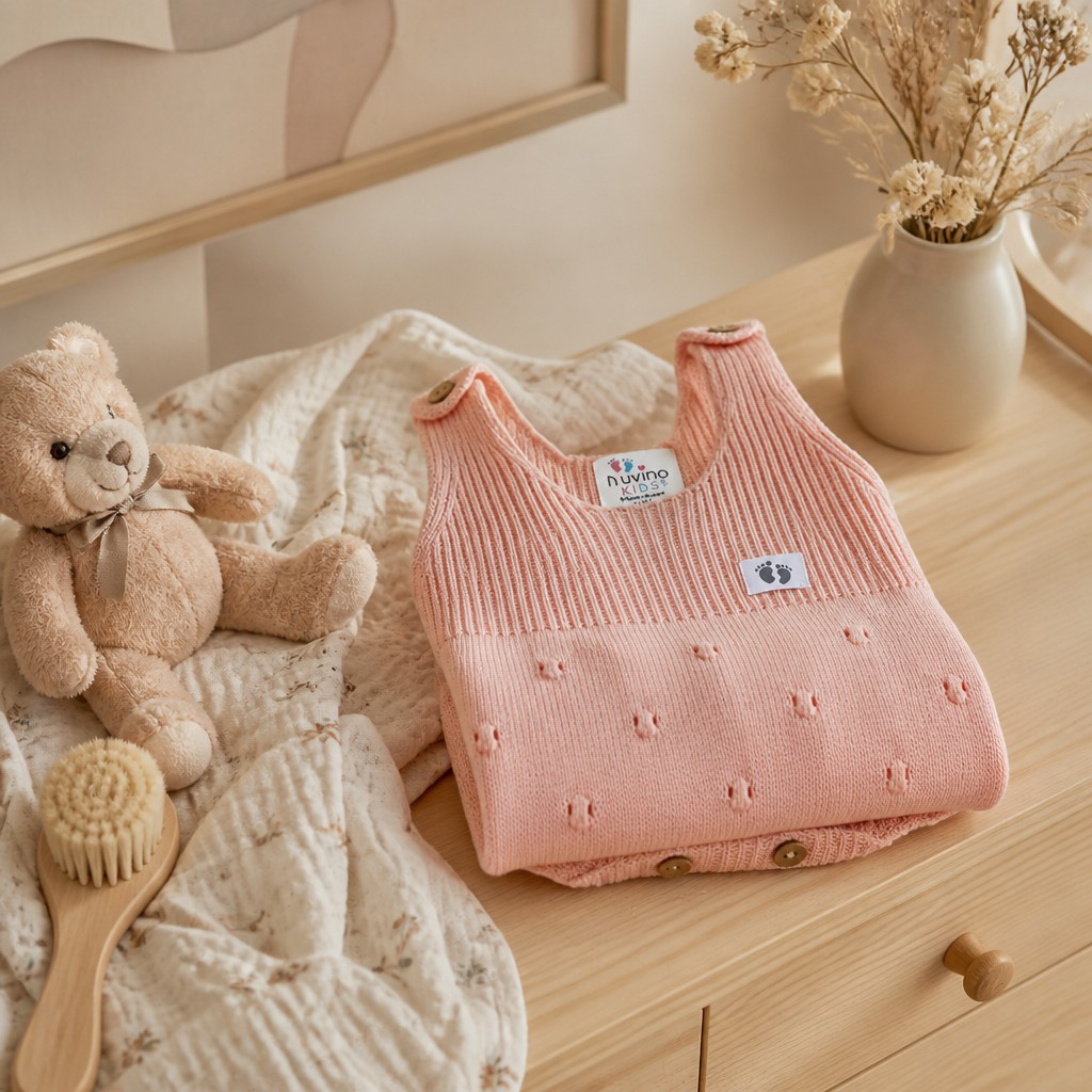 Nuvinokids Baby Romper Blushroze
