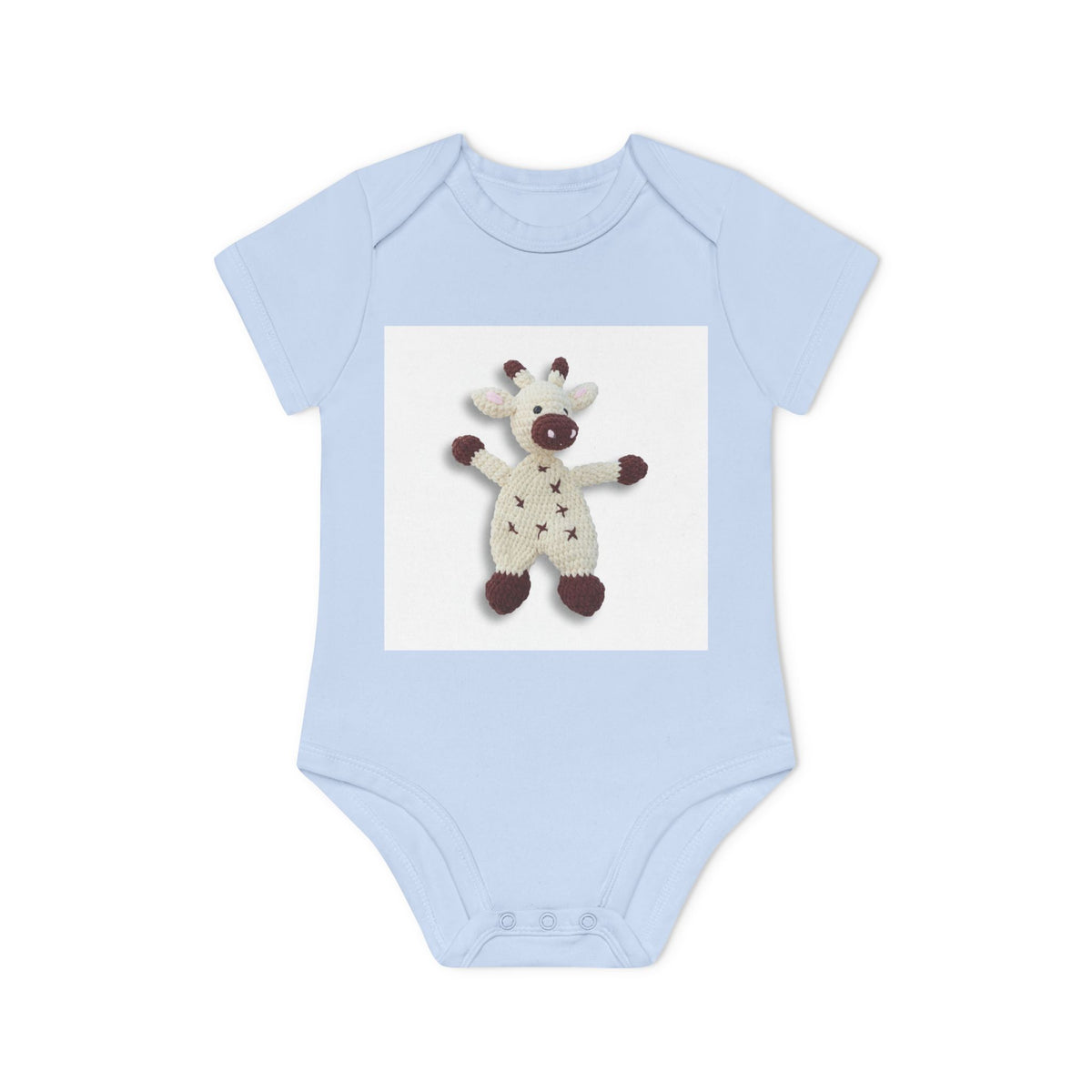 Gepersonaliseerde Babyromper met Eigen Foto – Biologisch & Korte Mouwen