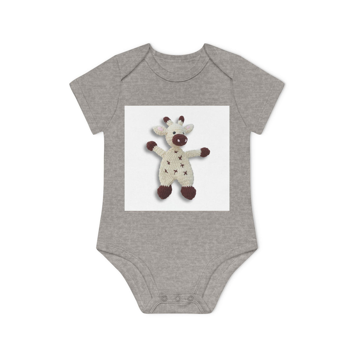 Gepersonaliseerde Babyromper met Eigen Foto – Biologisch & Korte Mouwen