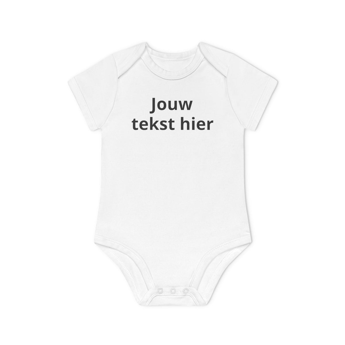 Gepersonaliseerde Babyromper met Eigen Tekst – Biologisch & Korte Mouwen