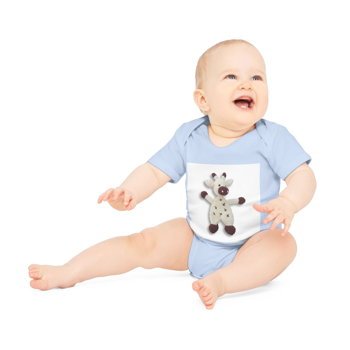 Gepersonaliseerde Babyromper met Eigen Foto – Biologisch & Korte Mouwen