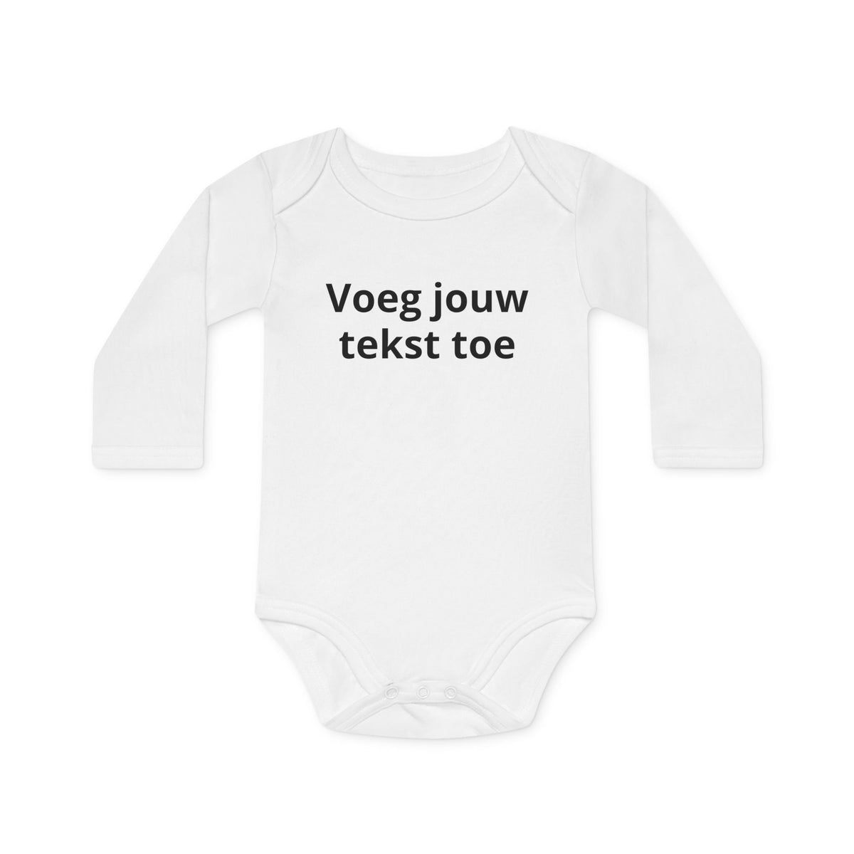 Gepersonaliseerde Babyromper met Eigen Tekst – Biologisch & Lange Mouwen