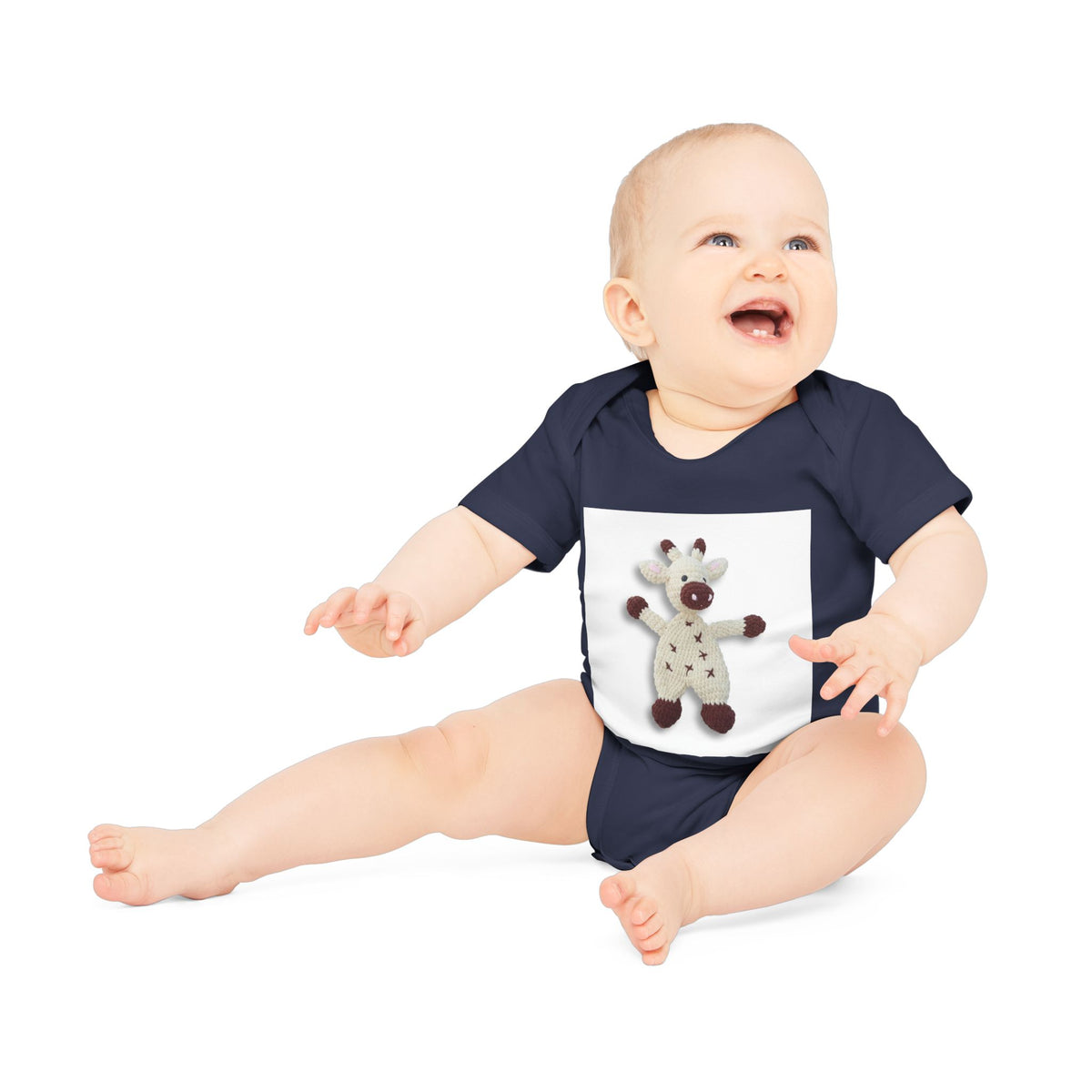 Gepersonaliseerde Babyromper met Eigen Foto – Biologisch & Korte Mouwen