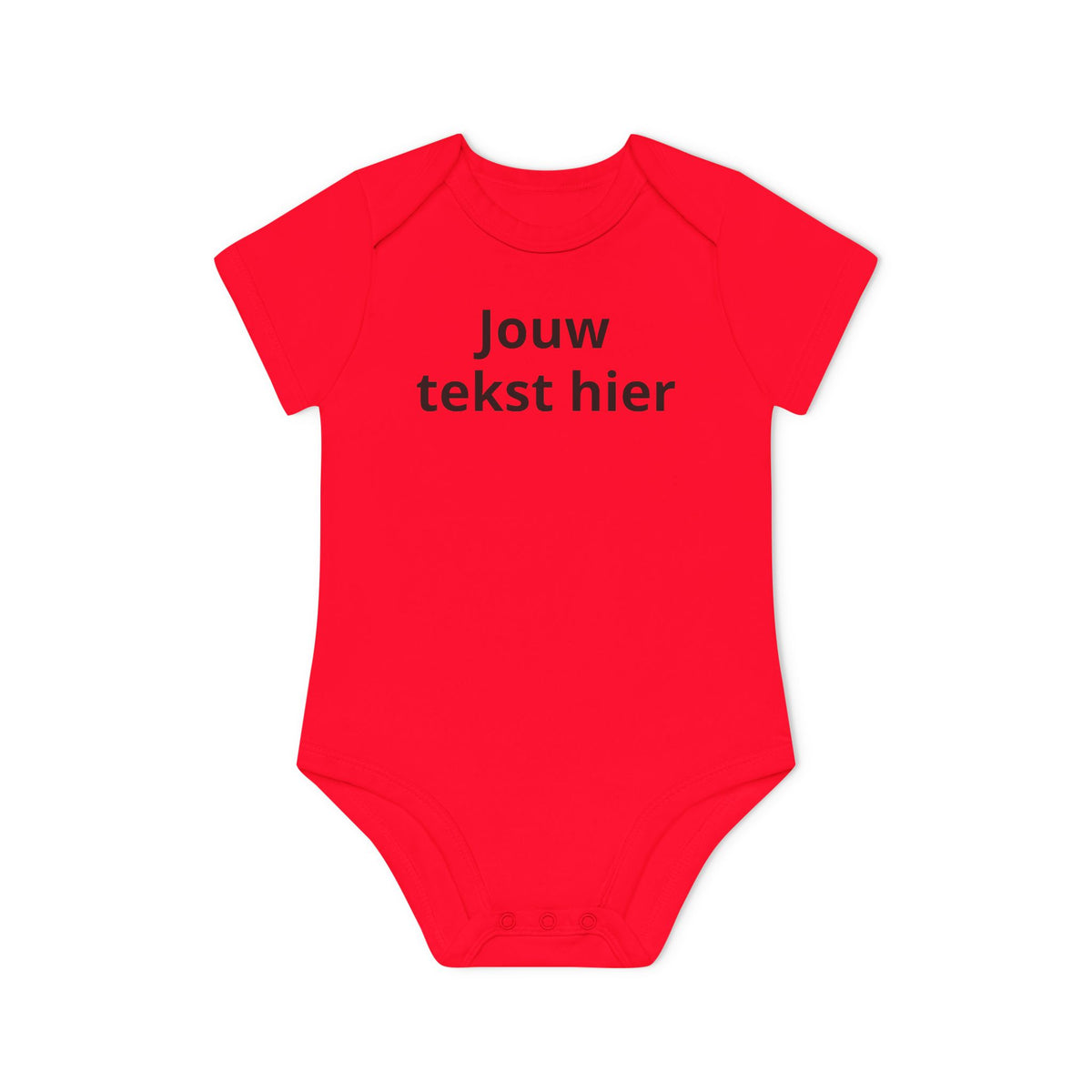 Gepersonaliseerde Babyromper met Eigen Tekst – Biologisch & Korte Mouwen