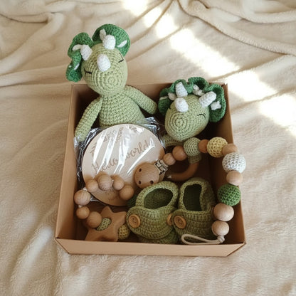 Nuvinokids 6-delige Katoenen Kraamcadeau Set Dino