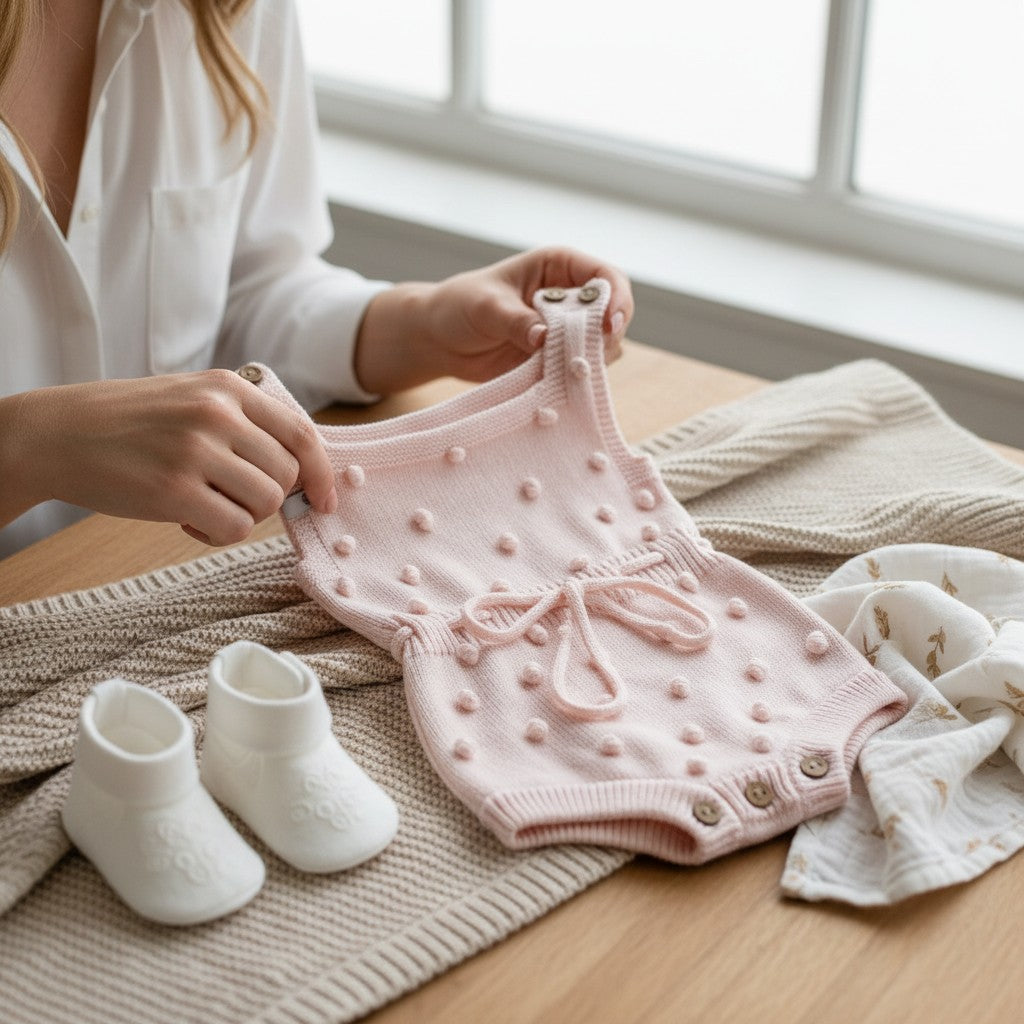 Nuvinokids Baby Romper Soft Pink