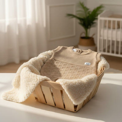Nuvinokids Bio Baby Romper Sand Knit
