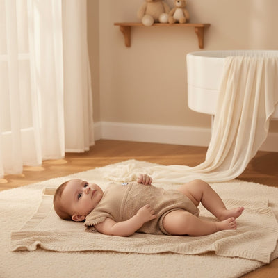 Nuvinokids Bio Baby Romper Sand Knit