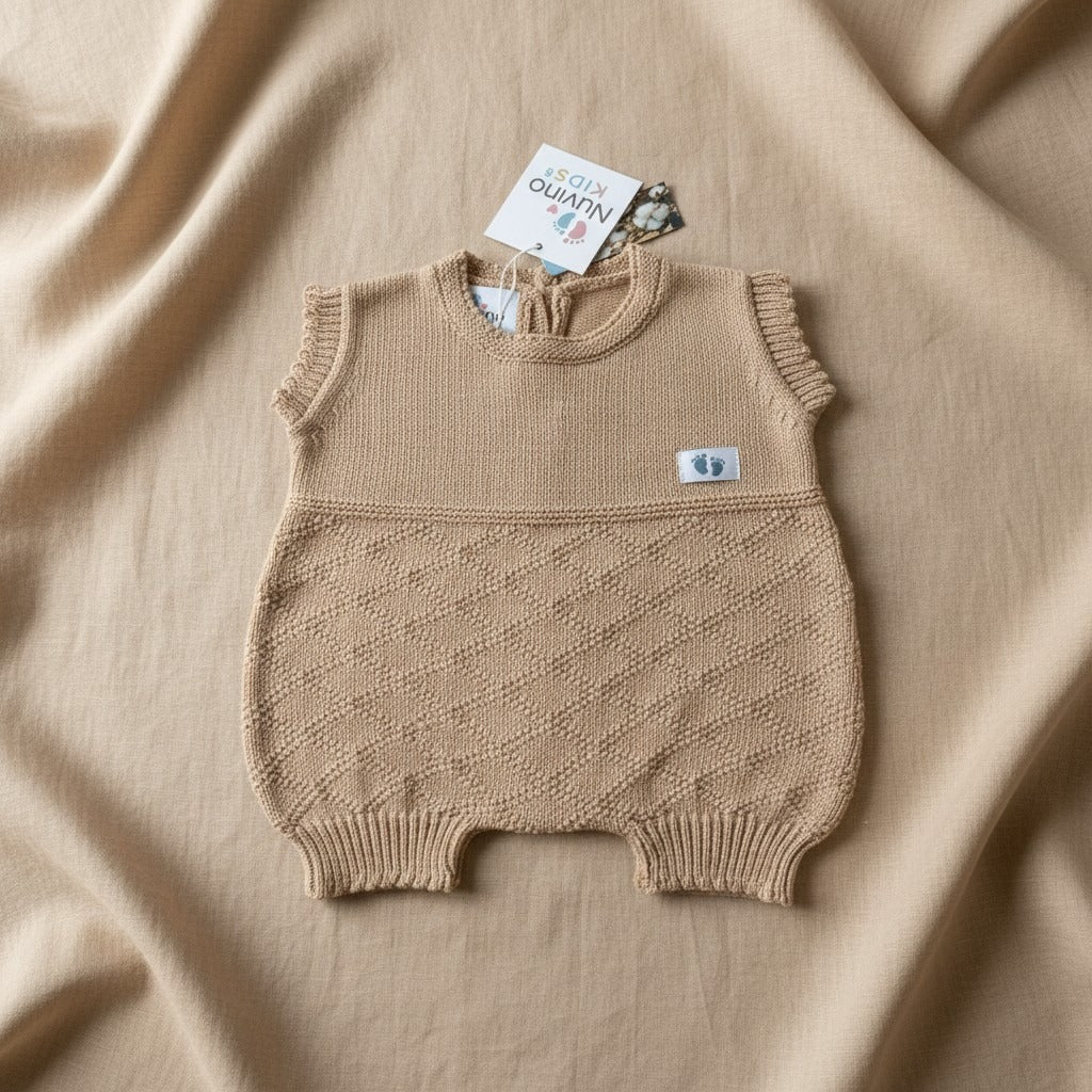 Nuvinokids Bio Baby Romper Sand Knit