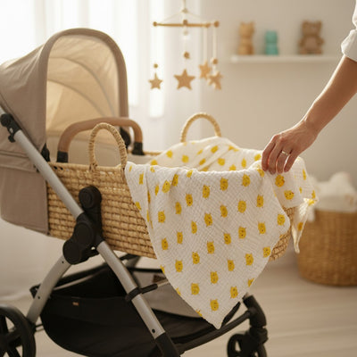 Nuvinokids 6-lagig Katoenen Mousseline Babydeken Little Chicks