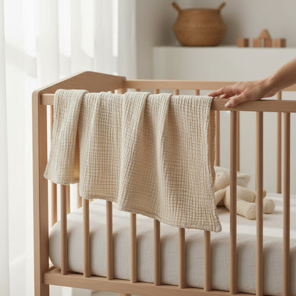 Nuvinokids 6-Laagse Katoenen Babydeken Soft Cream