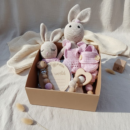 Nuvinokids 6-delige Katoenen Kraamcadeau Set Bunny