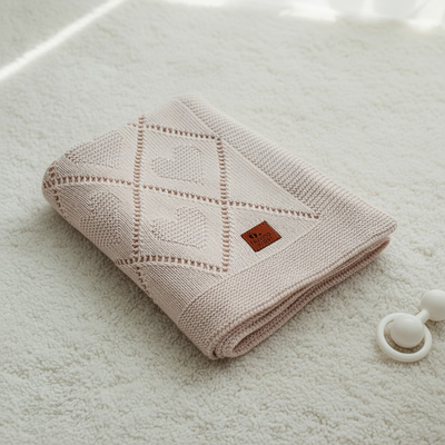 Nuvinokids® Baby Deken Cream Hearts