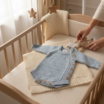 Nuvinokids Bio Baby Romper Sky Blue