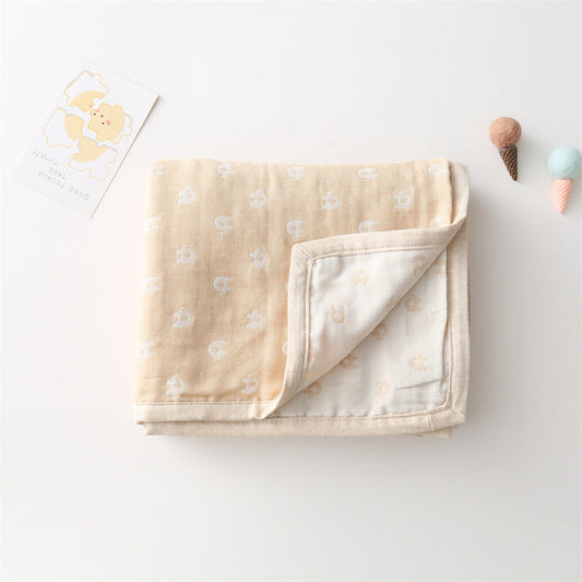 Baby Children Cartoon & Dot Graphic Pure Cotton Blanket-1